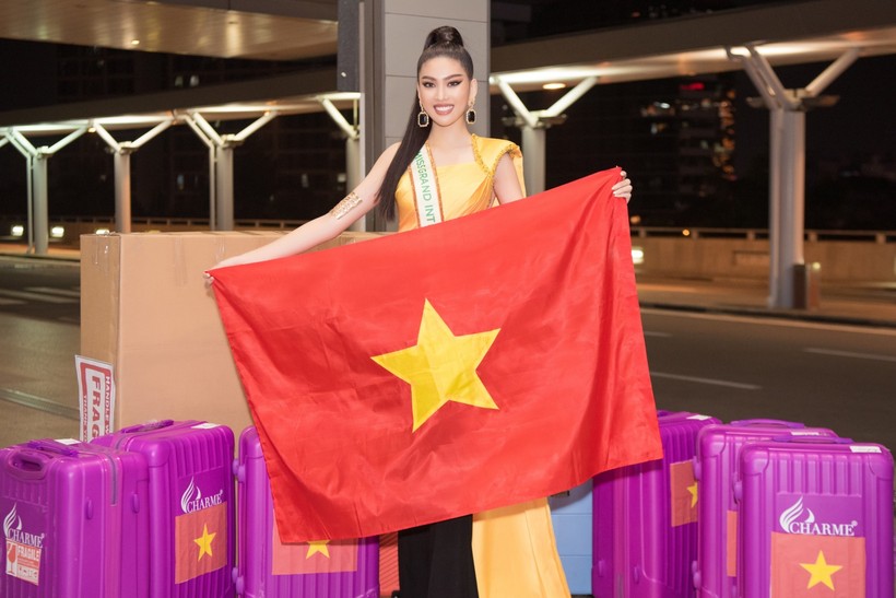 Á hậu Ngọc Thảo chính thức lên đường tham dự cuộc thi Miss Grand International 2020.