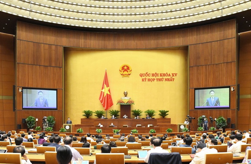 Kỳ họp thứ Nhất, Quốc hội khóa XV. Ảnh: Quang Khánh.
