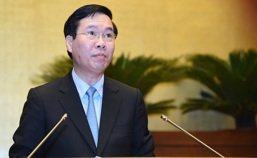 Ủy viên Bộ Chính trị, Thường trực Ban Bí thư Võ Văn Thưởng phát biểu chỉ đạo tại Hội nghị. Ảnh: Quang Khánh.