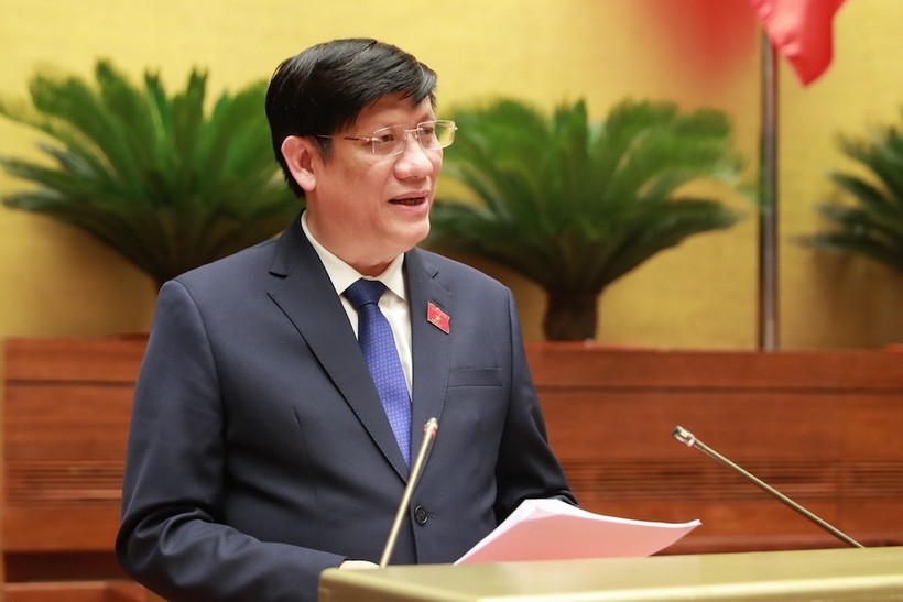 Bộ trưởng Bộ Y tế Nguyễn Thanh Long tại kỳ họp thứ 3 Quốc hội khoá XV.