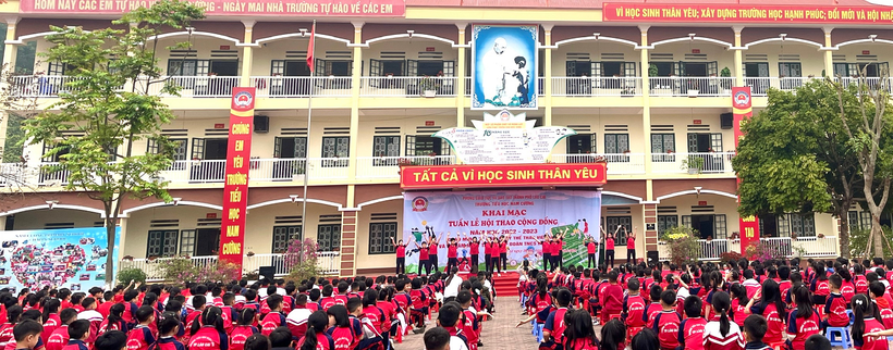Tuần Lễ hội thao cộng đồng tại trường Tiểu học Nam Cường (Lào Cai).
