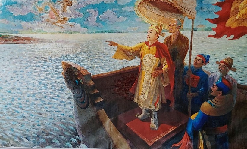 Tác phẩm "Thiên Đô" của họa sĩ Nguyễn Đình Huống.