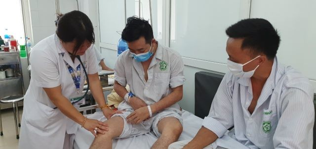 Bệnh nhân đang điều trị sởi tại BV Bạch Mai.