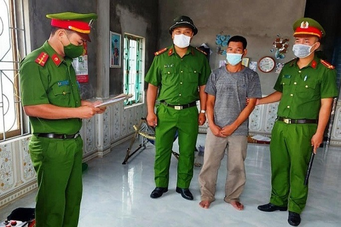 Đối tượng Nguyễn Quang Trung bị cơ quan chức năng bắt giữ.