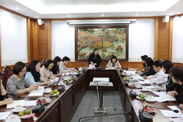 Thứ trưởng Nguyễn Thị Hà phát biểu trong cuộc làm việc tại Bộ VH-TT&DL (ảnh nguồn Molisa)