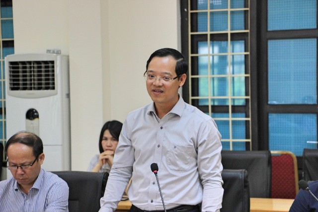Phó Tổng cục trưởng Tổng cục Giáo dục nghề nghiệp Trương Anh Dũng phát biểu tại buổi làm việc.