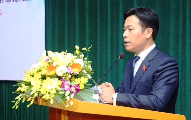 Thứ trưởng Bộ LĐ-TB&XH Lê Quân phát biểu tại Lễ ký kết