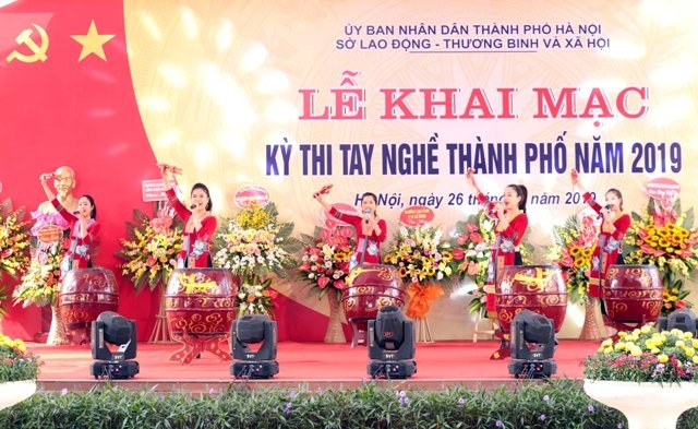 Tiết mục văn nghệ sôi động tại Lễ khai mạc Kỳ thi tay nghề thành phố Hà Nội Năm 2019