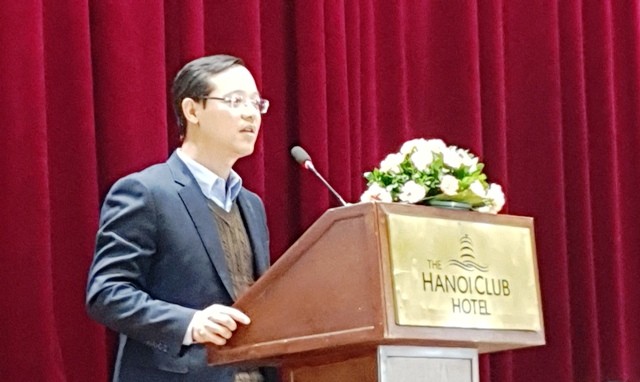 Ông Trương Anh Dũng - Phó Tổng cục trưởng Tổng cục Giáo dục nghề nghiệp phát biểu tại hội thảo