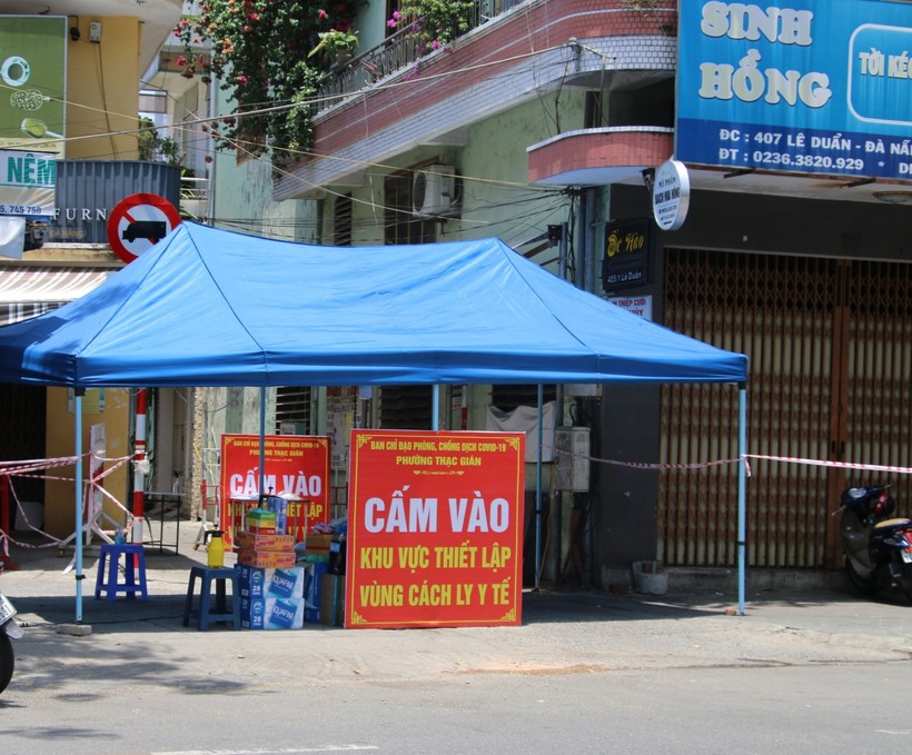 khu vực thực hiện cách ly y tế để phòng chống dịch Lê Duẩn – Lý Thái Tổ - Hoàng Hoa Thám, quận Thanh Khê. 