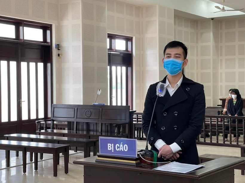 Bị cáo Nguyễn Quang Trọng tại tòa. 