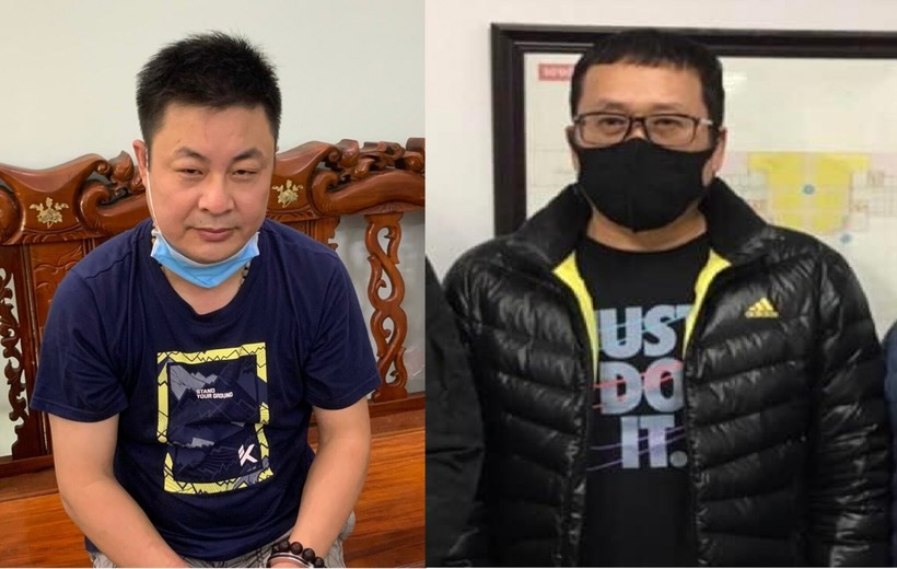 Hai đối tượng truy nã quốc tế bị bắt tại Đà Nẵng. Ảnh: Công an. 