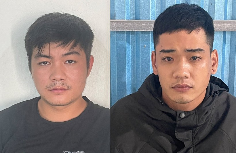 Quốc Minh và Minh Linh bị công an bắt giữ khẩn cấp. Ảnh: Công an Đà Nẵng