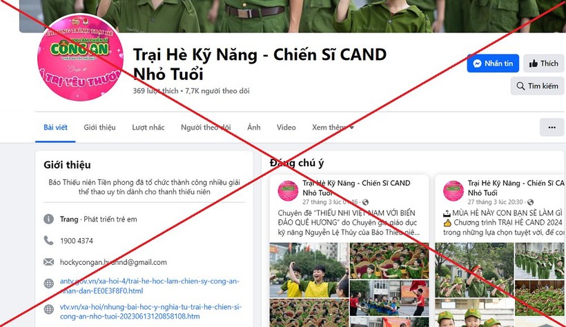 Công an TP Đà Nẵng phát thông báo cảnh giác với các hoạt động trại hè kỹ năng, học kỳ CAND giả mạo. 