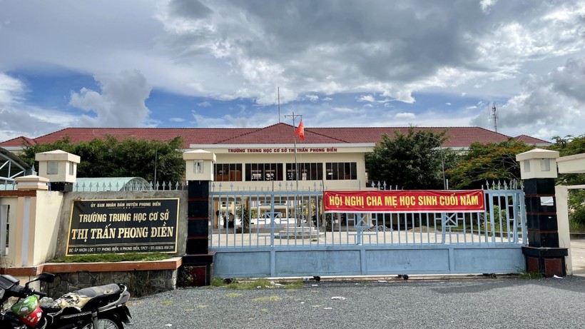 Hình ảnh Trường THCS TT Phong Điền (huyện Phong Điền) nơi xảy ra vụ việc