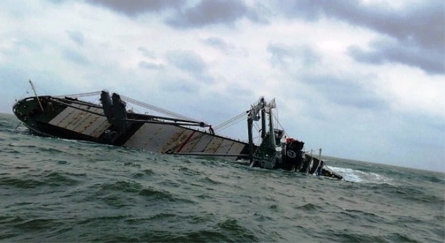 Tàu Nordana Sophie bị chìm trên khu vực biển Hà Tĩnh.