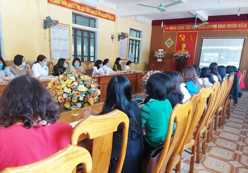 Công tác tập huấn tổ chức tại các trường học ở Hà Tĩnh.