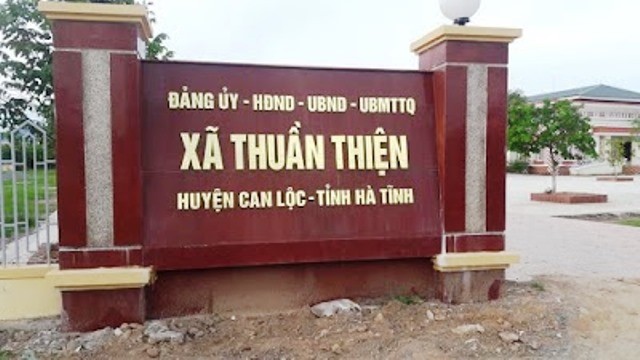Trụ sở UBND xã Thuần Thiện, huyện Can Lộc.