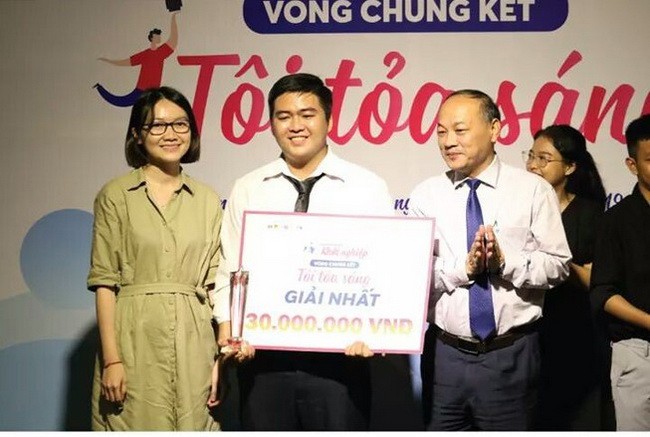 Dự án khởi nghiệp từ trái quách của Nguyễn Thành Gia đã xuất sắc đạt giải Nhất cuộc thi.