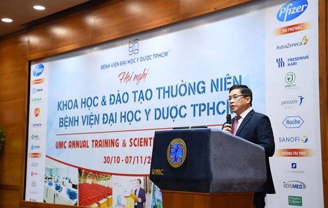 PGS TS BS. Nguyễn Hoàng Bắc phát biểu khai mạc Hội nghị (Ảnh:BVCC)