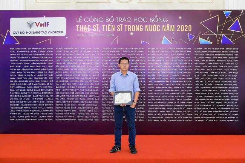 NCS Phạm Quốc Hậu nhận được Học bổng từ Quỹ Đổi mới Sáng tạo Vingroup (Ảnh: Thy Huyền)