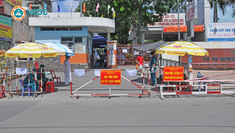 BV Quận Tân Phú đang được phong tảo tạm thời từ ngày 28/5. (Ảnh: HCDC).