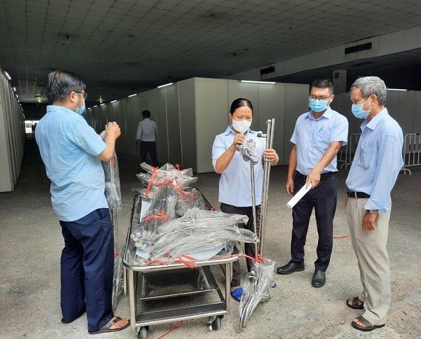 Trung tâm Y tế quận Tân Bình cũng đã chuẩn bị nhu yếu phẩm, vật dụng cần thiết tại khu cách ly mới (Ảnh: HCDC)