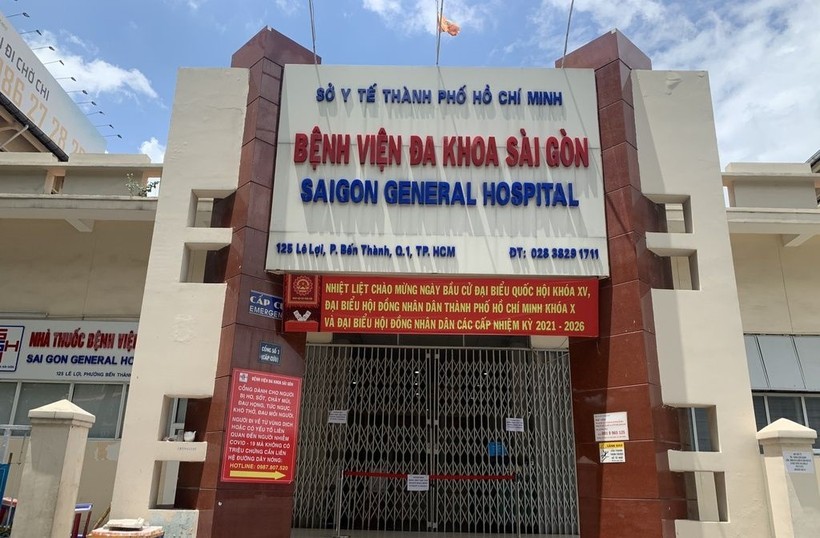 Bệnh viện Đa khoa Sài Gòn tạm ngưng khám bệnh ngoại trú để phòng dịch.(Ảnh: IT).