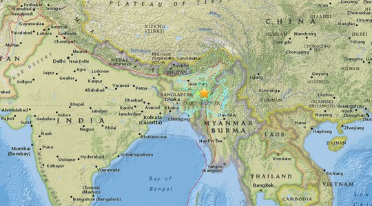 Động đất mạnh ở biên giới Ấn Độ - Myanmar