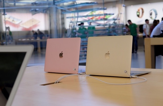 Cận cảnh MacBook Retina 12 inch phiên bản vàng hồng