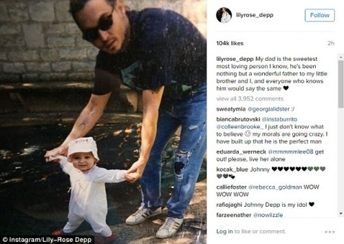 Con gái Johnny Depp lên tiếng bảo vệ cha trước cáo buộc bạo hành