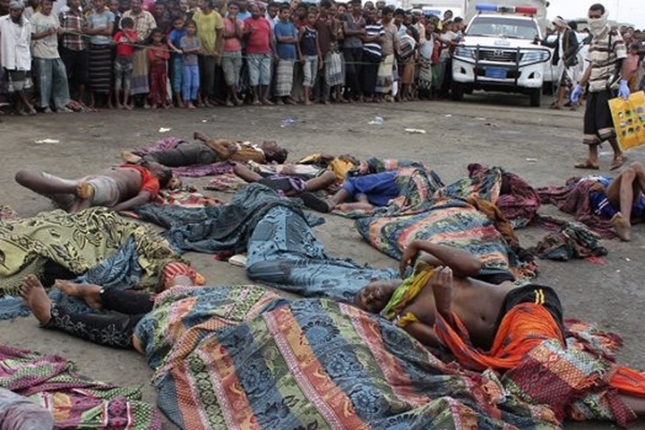42 người tị nạn Somali đã bị sát hại ở ngoài khơi Yemen. Ảnh AP