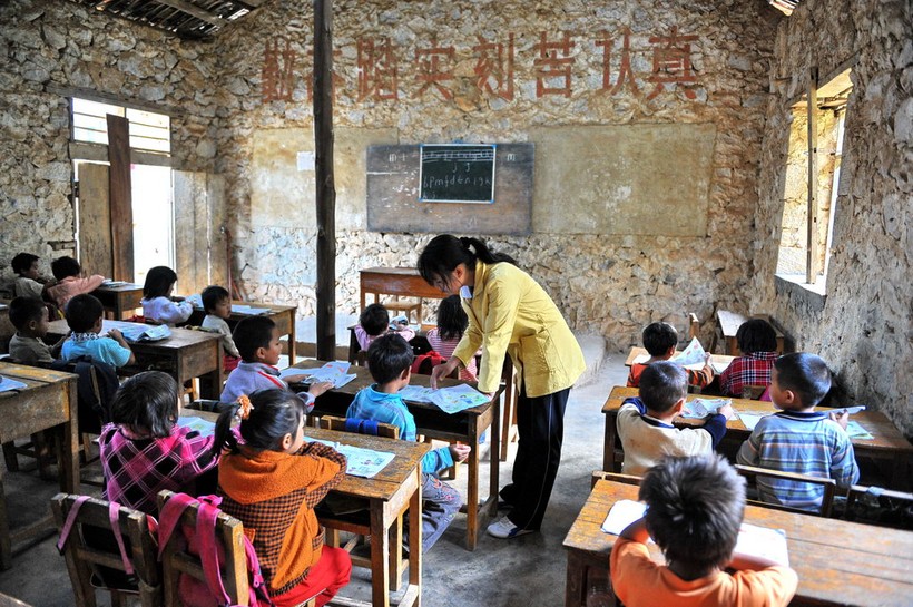 Một lớp học ở vùng nông thôn Trung Quốc