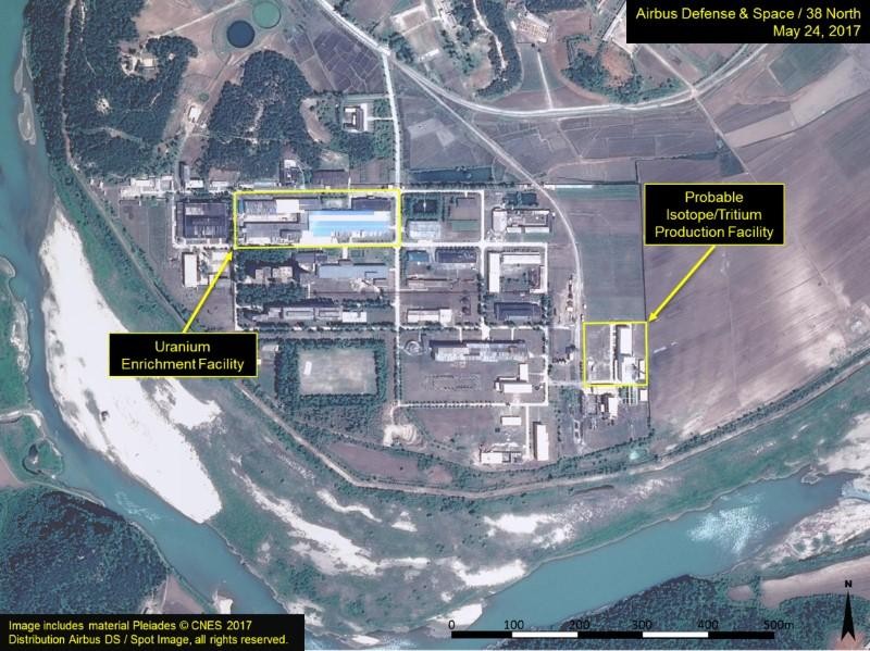 Hình ảnh vệ tinh chụp khu vực thí nghiệm phóng xạ tại nhà máy hạt nhân Yongbyon