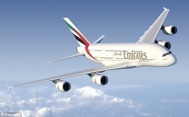 Chiếc Airbus A380 của hãng hàng không Emirates