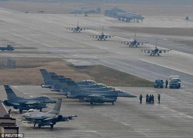 Những máy bay tham gia cuộc tập trận chung Vigilant Ace giữa Mỹ và Hàn Quốc