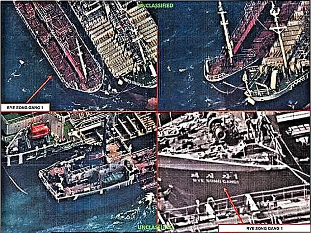 Vệ tinh của Mỹ đã phát hiện tàu Trung Quốc đang được chuyển sang các tàu của Triều Tiên