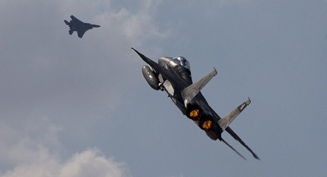Hai máy bay F-15 của Israel trong một cuộc tập trận