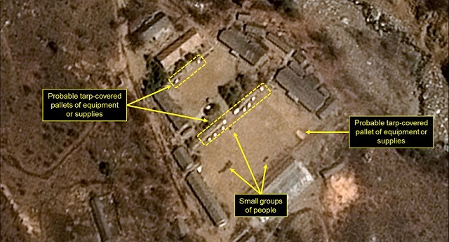 Ảnh vệ tinh cho thấy hình ảnh bãi thử hạt nhân Punggye-ri ở Triều Tiên