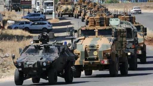 Đoàn xe quân sự Thổ Nhĩ Kỳ rầm rập tiến vào phía bắc Syria