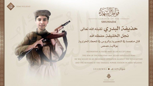 Con trai Huzheifah Al-Badri của Ibrahim Abu Bakr Al-Baghdadi 