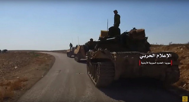 Quân đội Syria tuần tra biên giới Dara"a - Jordan