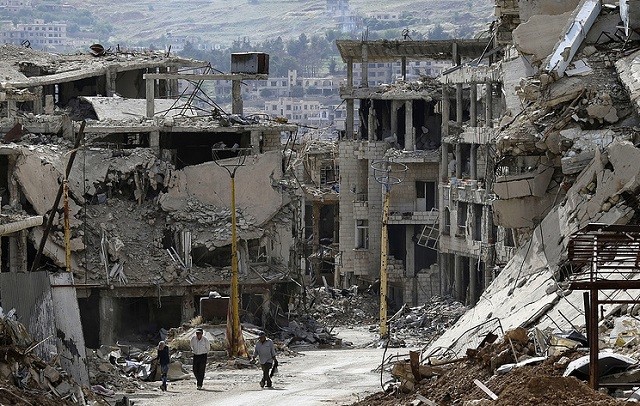 Cảnh hoang tàn ở Syria