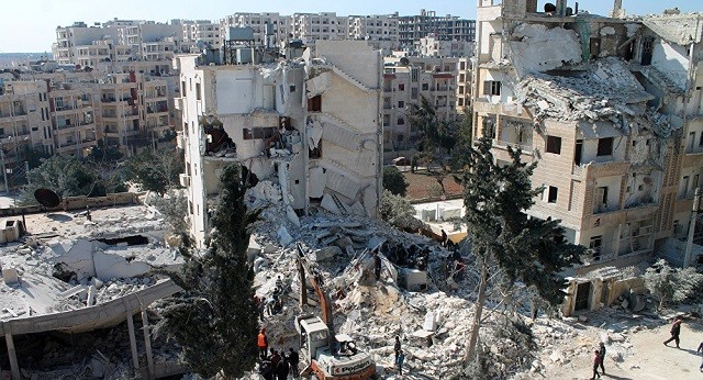 Cảnh đổ nát ở Idlib, Syria
