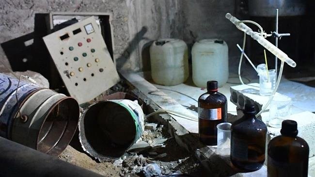 Một phòng thí nghiệm của phiến quân dùng để tạo ra chất nổ ở Damascus,Syria