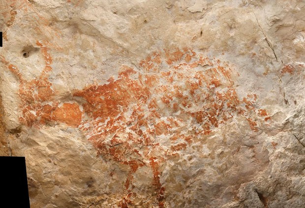 Một tác phẩm nghệ thuật trong hang đá được cho là có từ 40.000 năm trước.