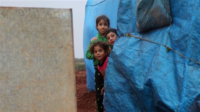 Trẻ em tại một trại tị nạn ở Syria