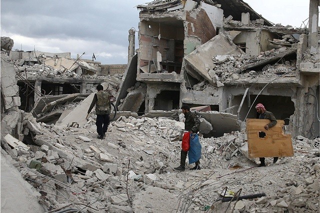 Quang cảnh Syria bị chiến tranh tàn phá