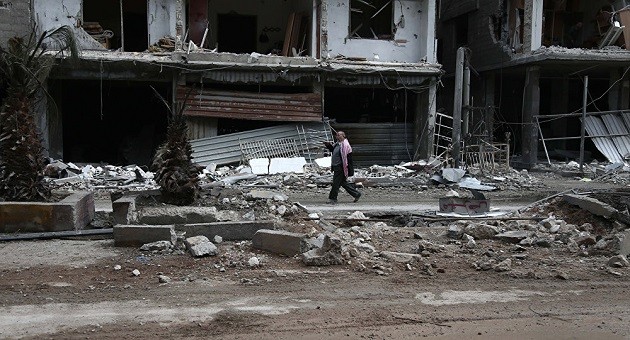Cảnh hoang tàn ở Đông Ghouta, Syria