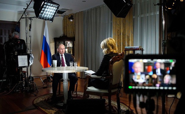 Tổng thống Putin trong cuộc phỏng vấn với NBC (Ảnh: Kremlin)